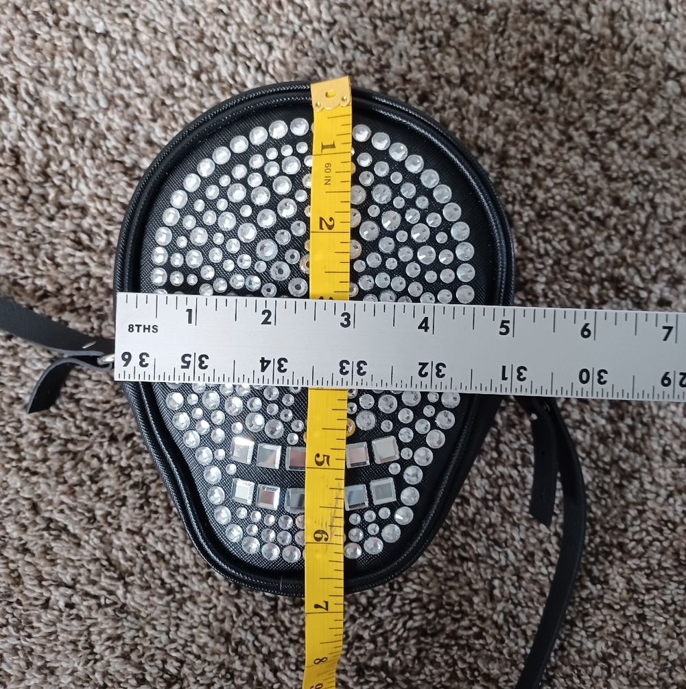 Black and Silver Skull Rhinestone Crossbody Bag Bath & Body Works - Picture 6 of 8